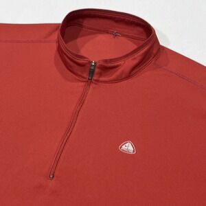 Nike ACG Vintage Dri Fit Short Sleeve 1/4 Zip Bicycle Back Pocket T Shirt Medium